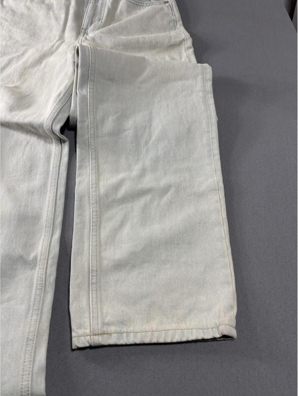 ZARA Denim Jeans Women's Size 2 White Zip Fly Mid Rise - Picture 8 of 14